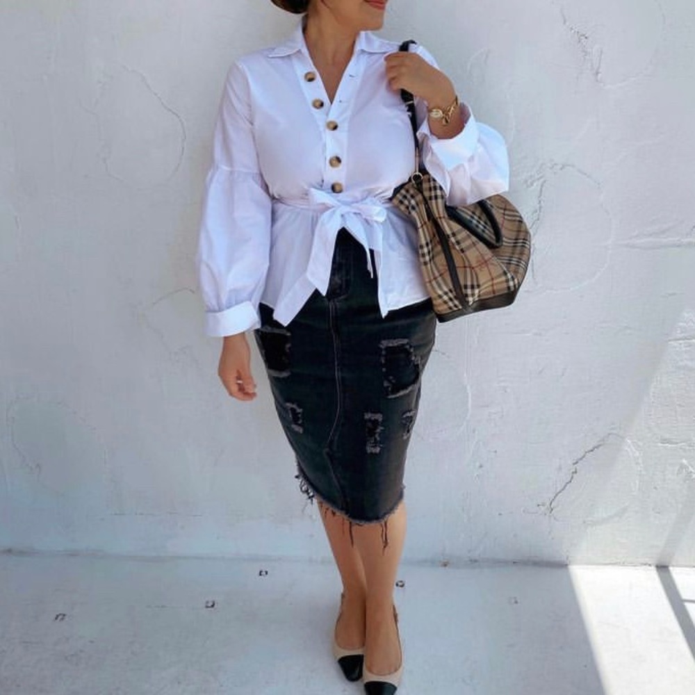 Modest denim skirt from skirted fancy